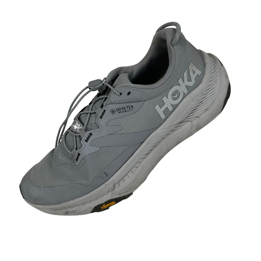 Hoka Transport GTX Galactic Grey Men 9.5D Waterproof Gore-Tex Hiking Sneakers